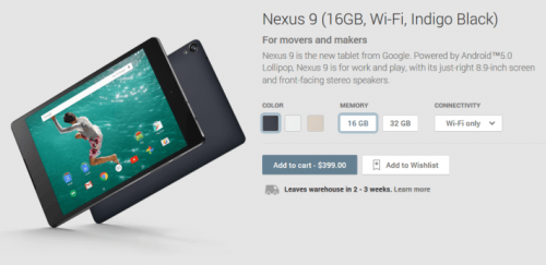 Google Nexus 6, Nexus 9 ve Nexus Player Google Play Store'dan Geldi