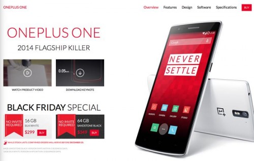 OnePlus One Davet Olmadan Kısa Bir Süre İçin Mevcut