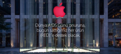 APPLE KIRMIZIYA BÜRÜNDÜ